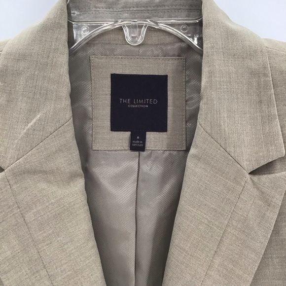 The Limited Women’s Two Botton Blazer Career Business Casual Beige Size 8 - Picture 7 of 7